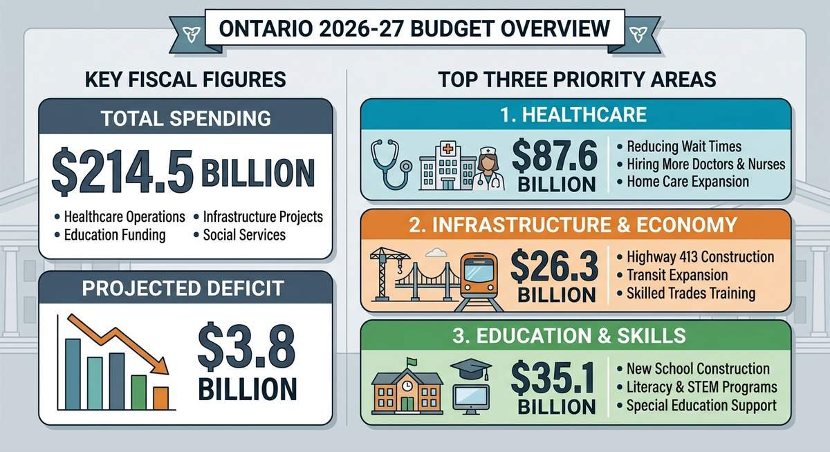 2026 ontario budget at a glance key highlights
