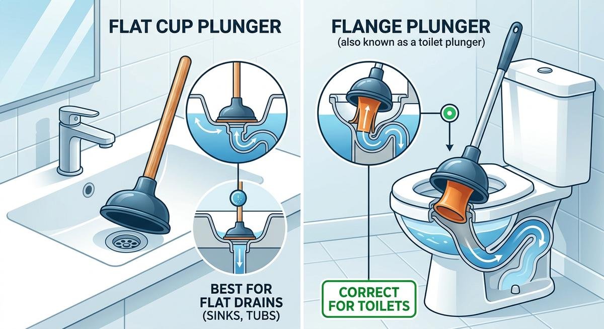 how to unclog a commode with a plunger