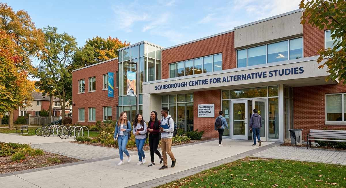 scarborough centre for alternative studies campus on Midland Avenue in Scarborough Toronto