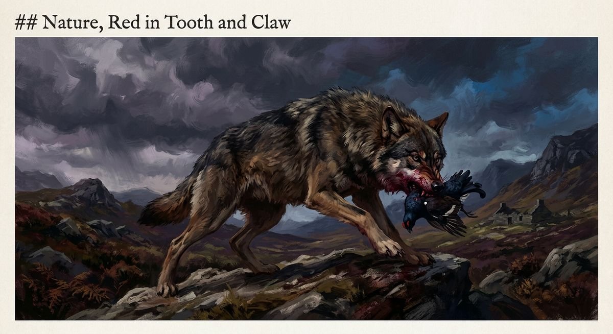 what red in tooth and claw means