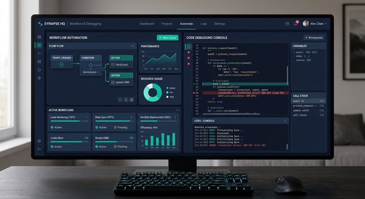 wuvdbugflox software dashboard showing workflow automation and debugging interface overview