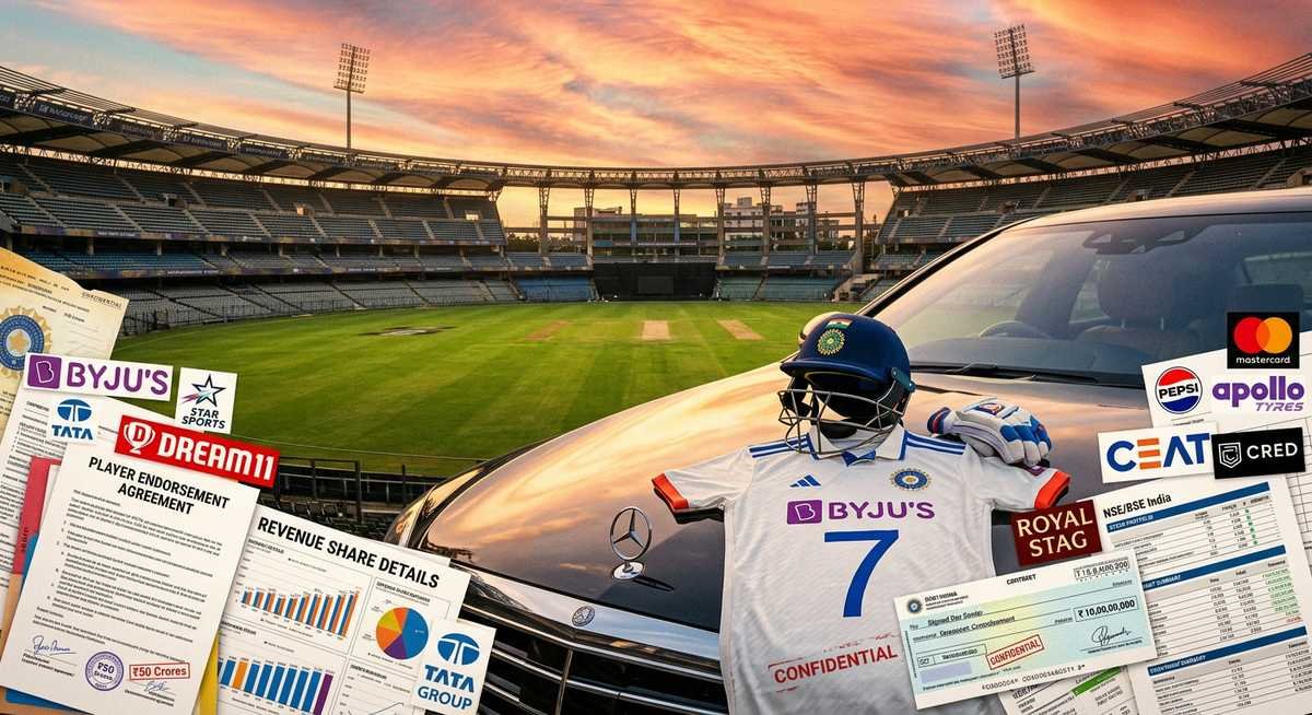 Yashasvi Jaiswal brand endorsements portfolio overview cricket helmet with logos of Boost JBL Firebolt boAt and Herbalife