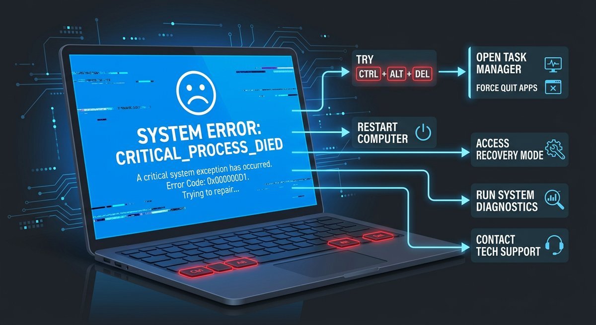 how to shutdown a frozen laptop using only the keyboard